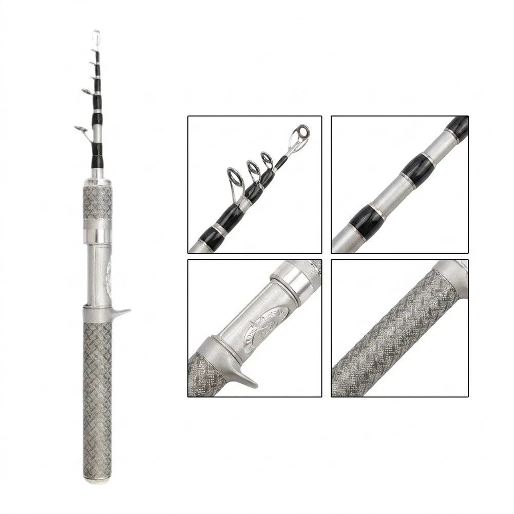 Telescopic Carbon Fiber Trout Rod 1.5m 1.65m for Stream Use