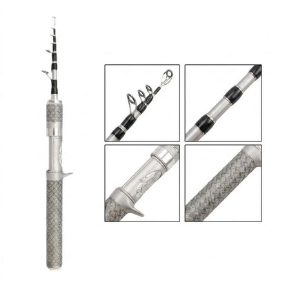 Telescopic Carbon Fiber Trout Rod 1.5m 1.65m for Stream Use