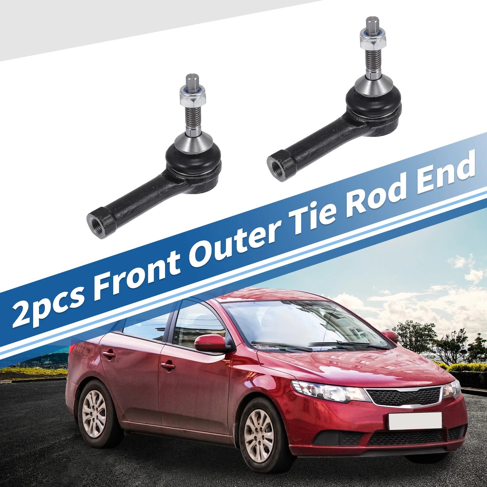 2pcs Front Outer Tie Rod End Links for Ford Explorer and Flex (2008–2019)