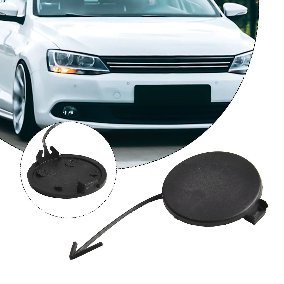 Front Bumper Tow Hook Cover for Jetta MK6 (2011–2014)