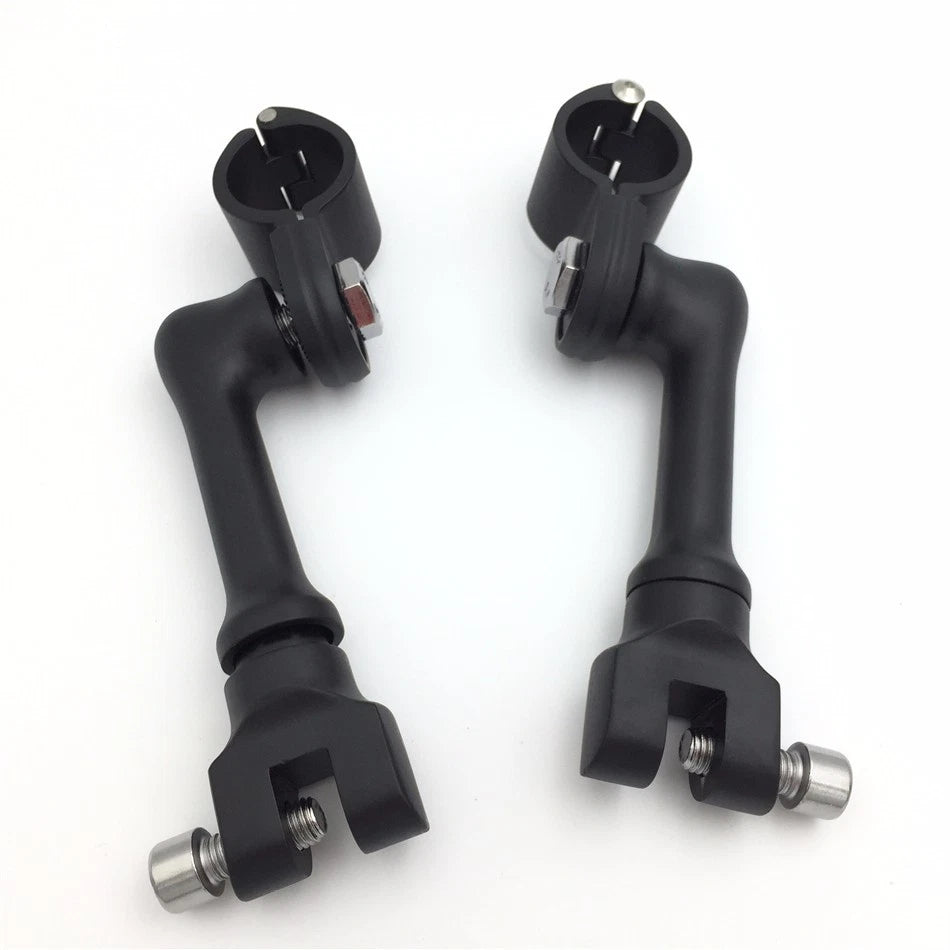 Highway Peg Mounting Kit for 1.25" Engine Guard - Black for Harley Davidson