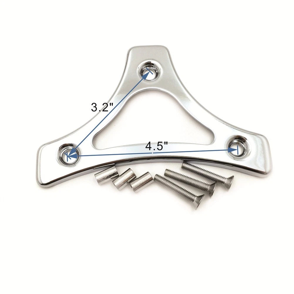 Chrome Sissy Bar Backrest Pad Mount Kit for Harley Touring (2009–2017)