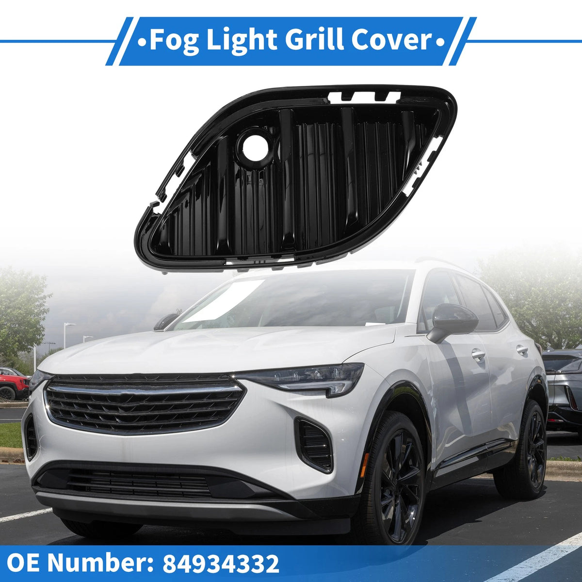 Fog Light Grill for Buick Envision (2021–2023) No. 84934332 Black