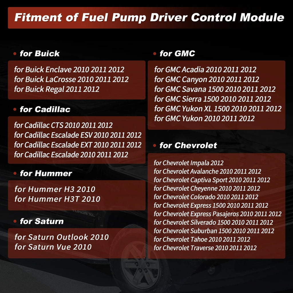 Fuel Pump Driver Module Replacement for Cadillac Escalade (2015–2017)