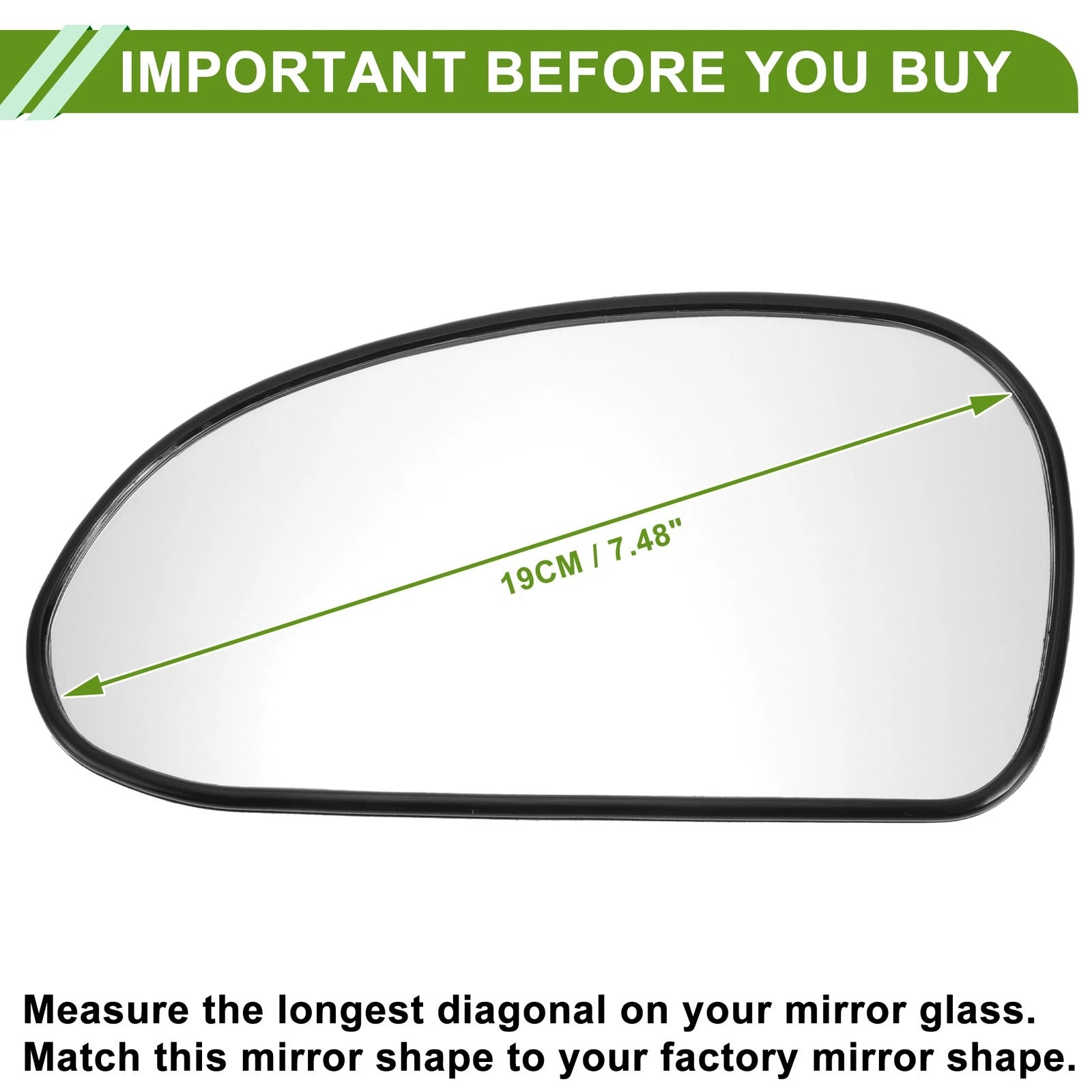 Heated Left Side Mirror Glass Replacement for Hyundai Sonata (1999–2005)