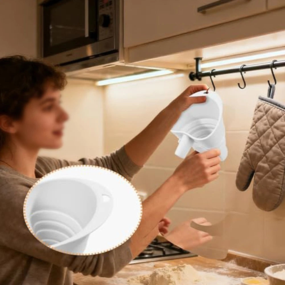 Silicone Foldable Flour Funnel for KSM150 Mixer (5 Quart)