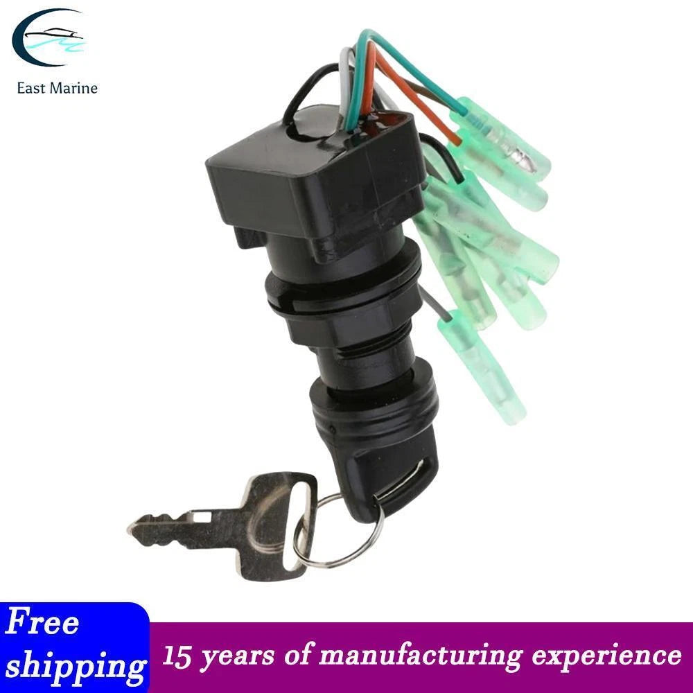 Ignition Key Switch Assembly for Suzuki Outboard (37110-92E01)