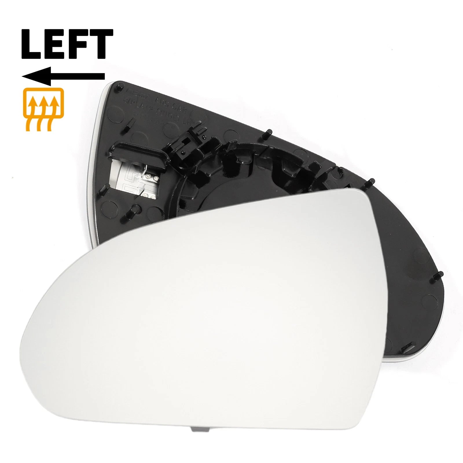 Left Side White Mirror Glass with Heated Back for Hyundai Elantra (2015–2018)