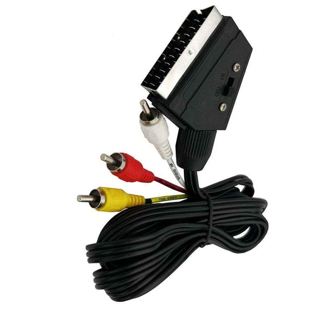 Scart to RCA Composite Audio Video Cable 1.5 Meter for TV Setup