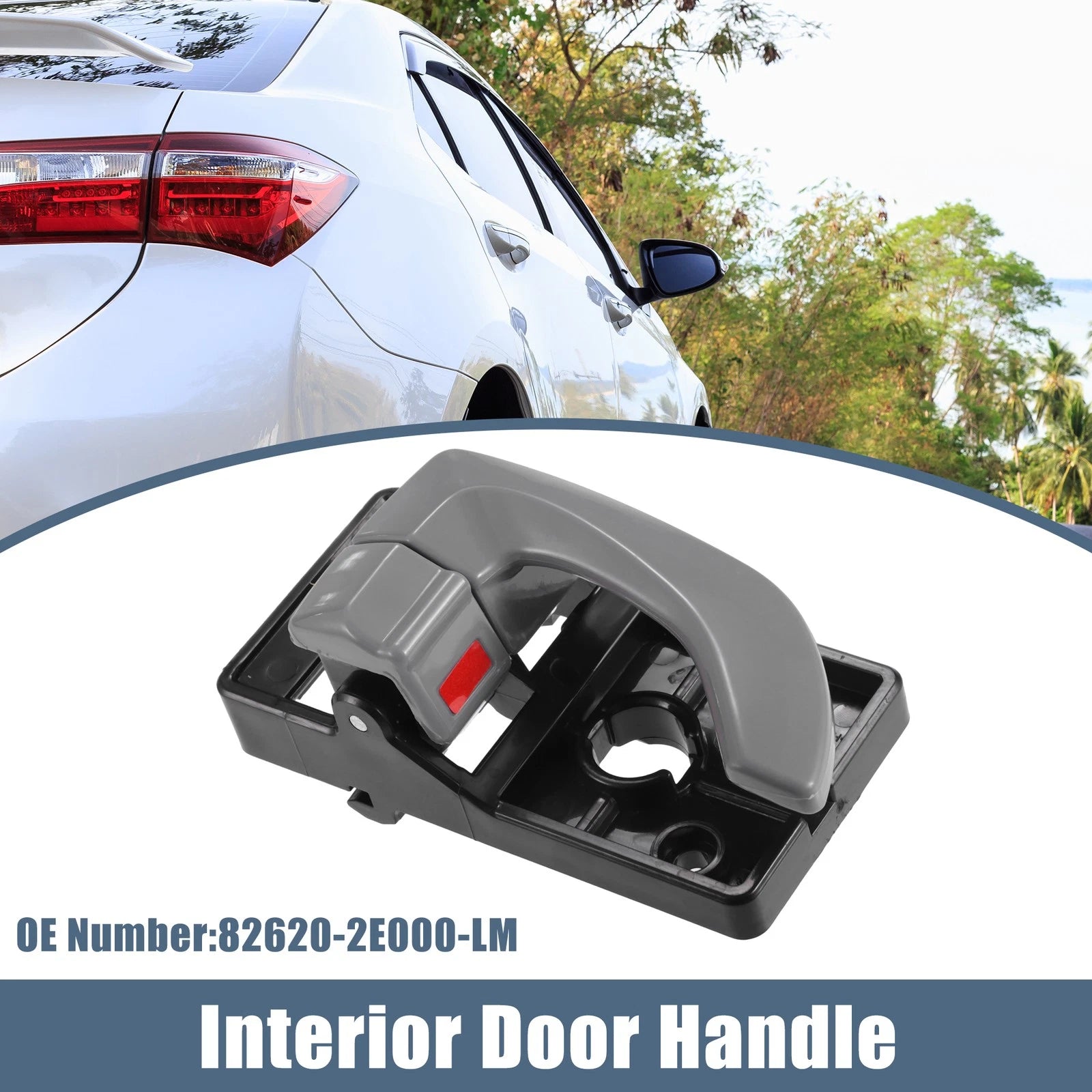 Right Interior Door Handle Replacement Black Gray for Hyundai Tucson (2005–2009)
