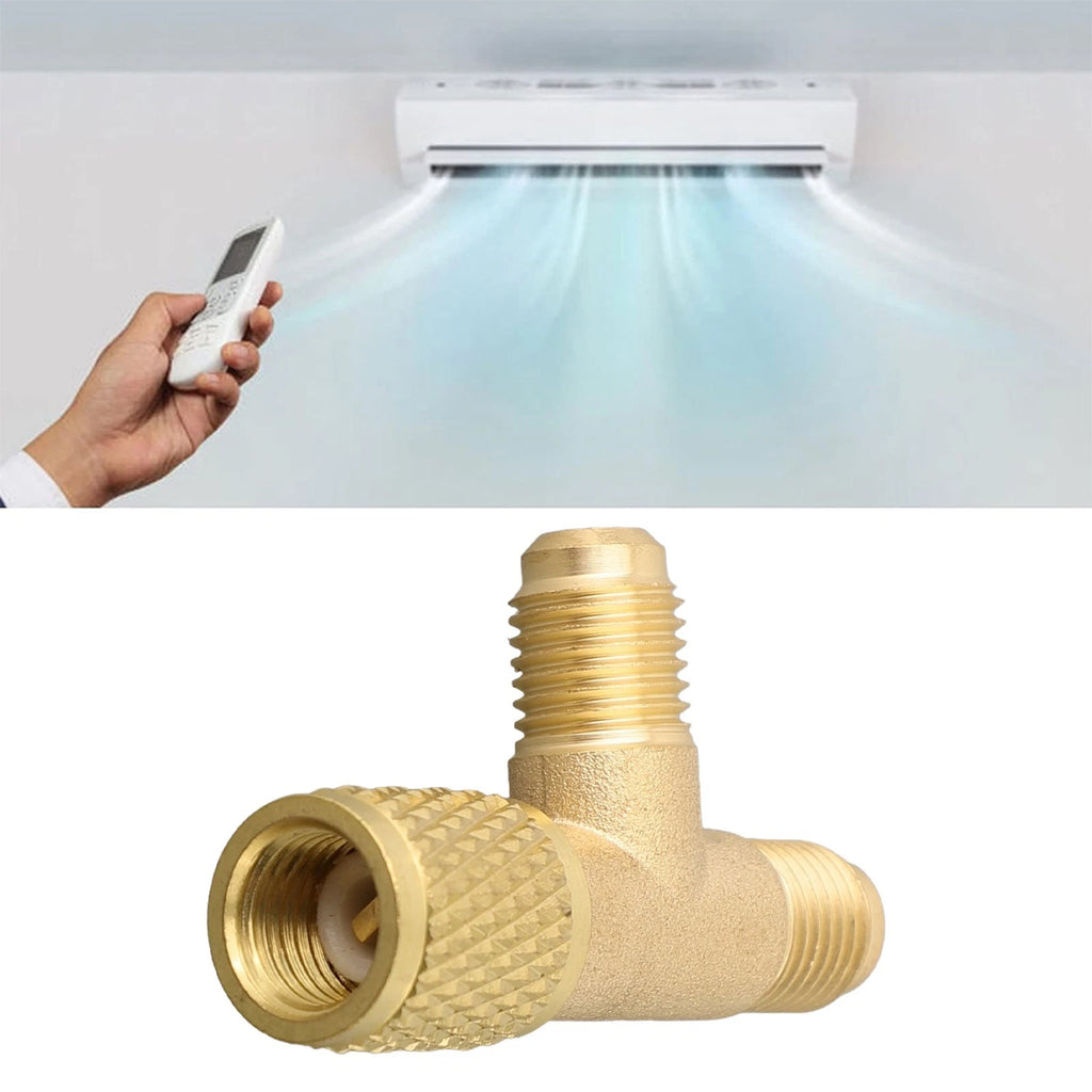 Quick Connect Tee Adapter with 1/4 SAE Brass Valve for Universal Applications