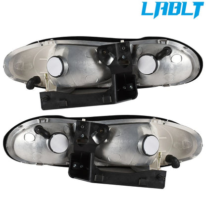 Set of 2 Halogen Headlights for Chevy Camaro Z28 SS (1998–2002)
