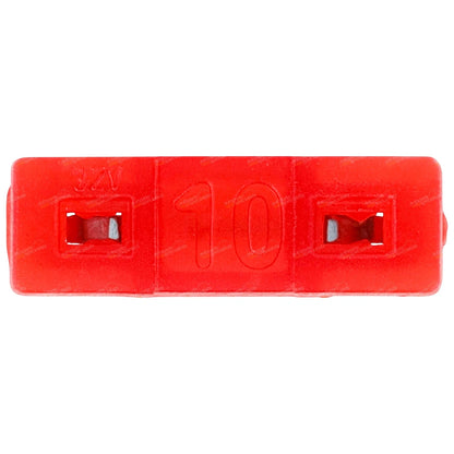 Pack of 100 Mini Blade Fuses for Automotive (10A, Low Profile)