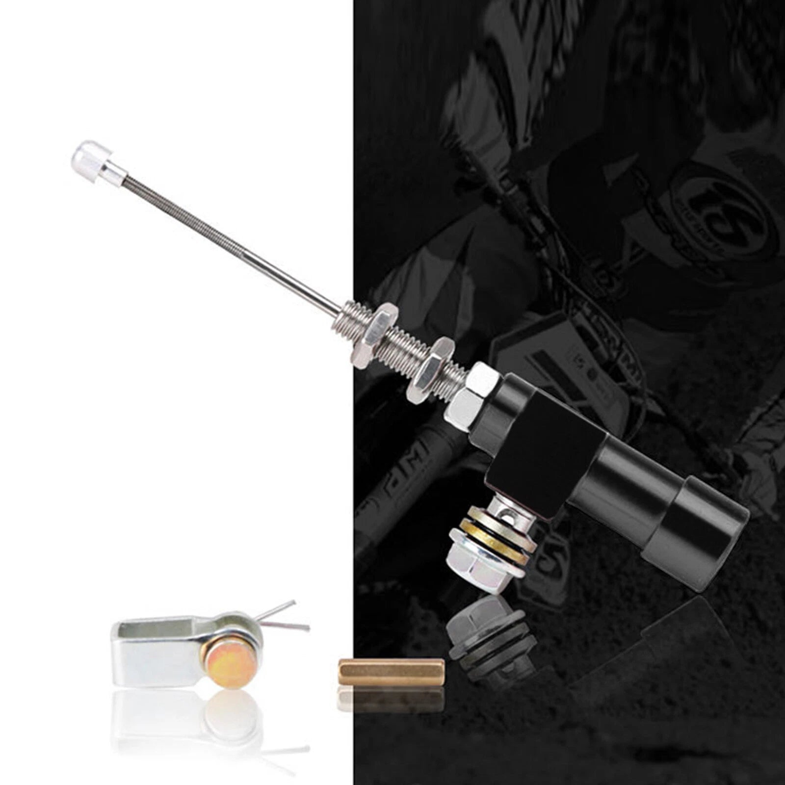 Hydraulic Clutch Master Cylinder Rod for MB (M10X1.25mm, Aluminum, Black)