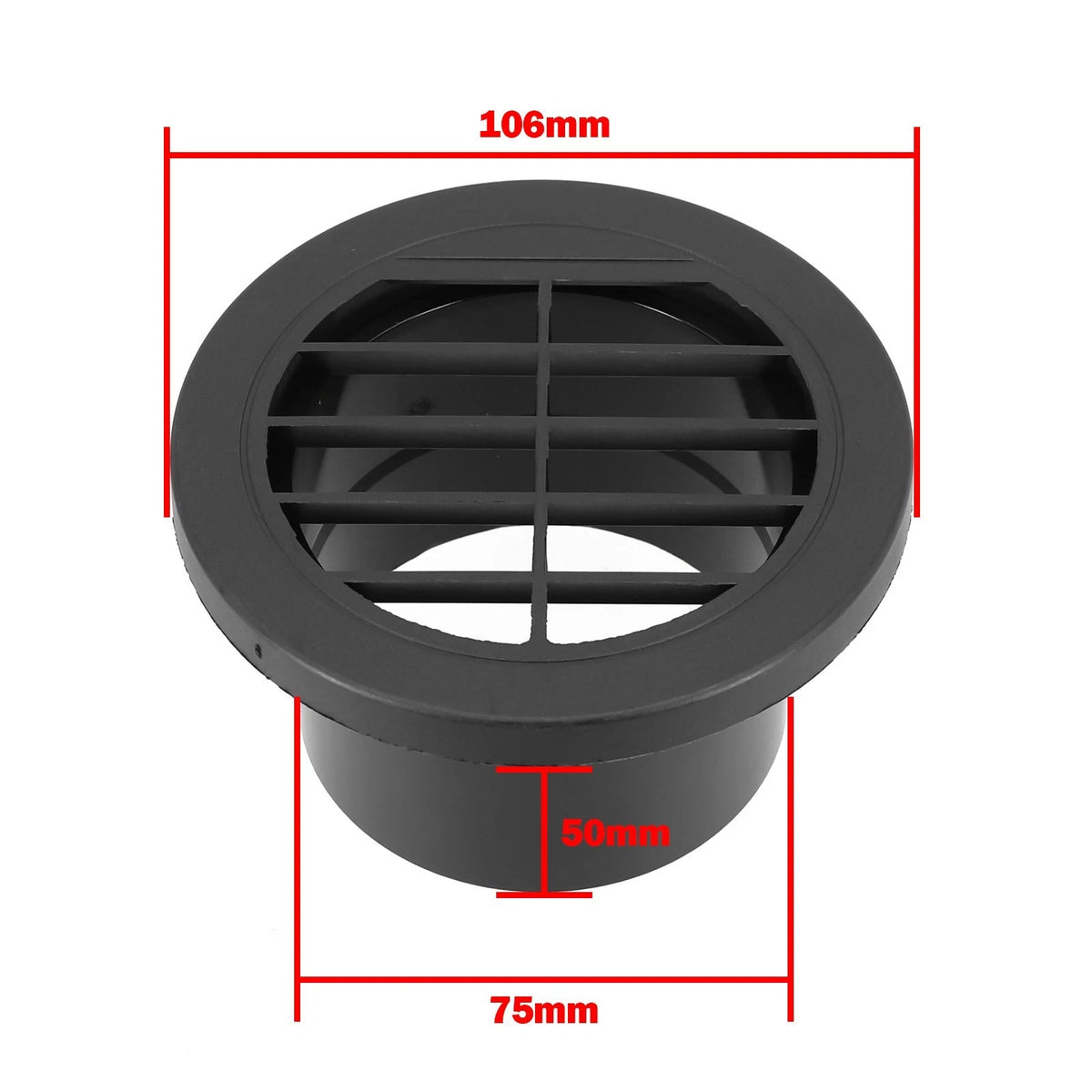 75mm Diesel Heater Ducting Vent Outlet Long lasting Durability