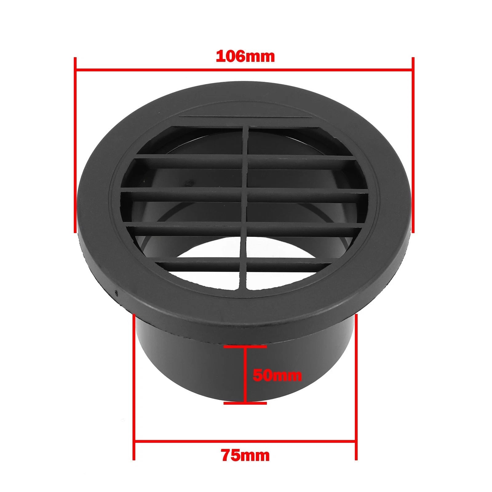 75mm Diesel Heater Ducting Vent Outlet Long lasting Durability