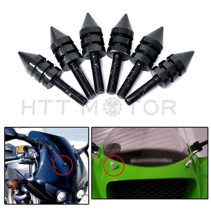 Windscreen Bolt Kit for Motorcycle (Black SPIKE)
