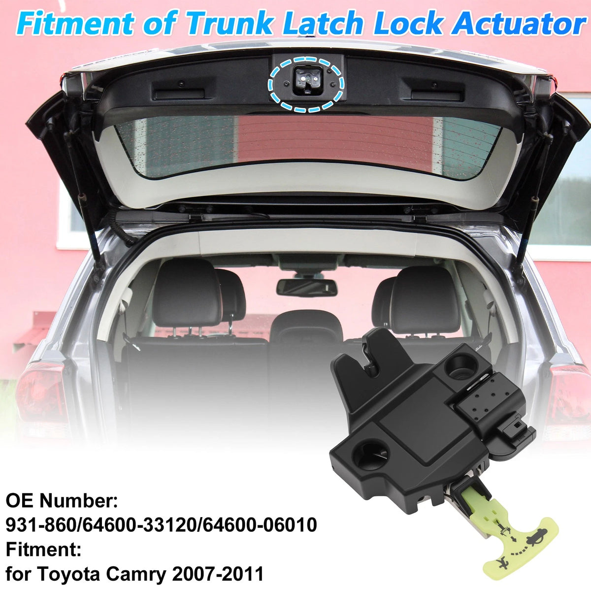Rear Trunk Latch Lock Actuator for Toyota Camry (2007–2011) 3 Pins 931-860
