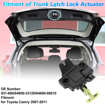 Rear Trunk Latch Lock Actuator for Toyota Camry (2007–2011) 3 Pins 931-860