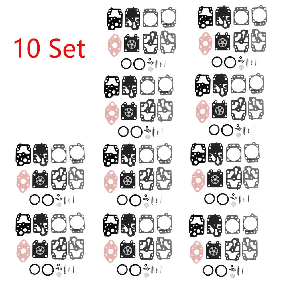 Set of 10 Carburetor Gasket Kit for Honda GX22 GX31 (WALBRO K20-WYL)