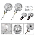 D19 Motorcycle Spotlight Headlight Fog Beam Chrome for Motorcycle Scooter