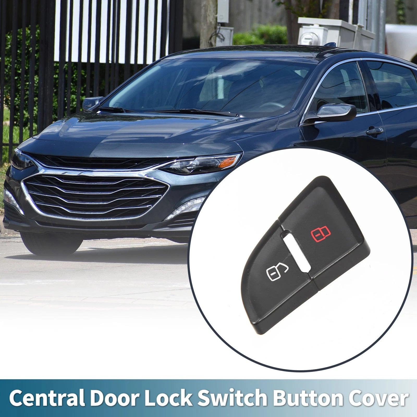 Central Door Lock Switch Cover Front Right Replacement for Audi Black (2019–2023)