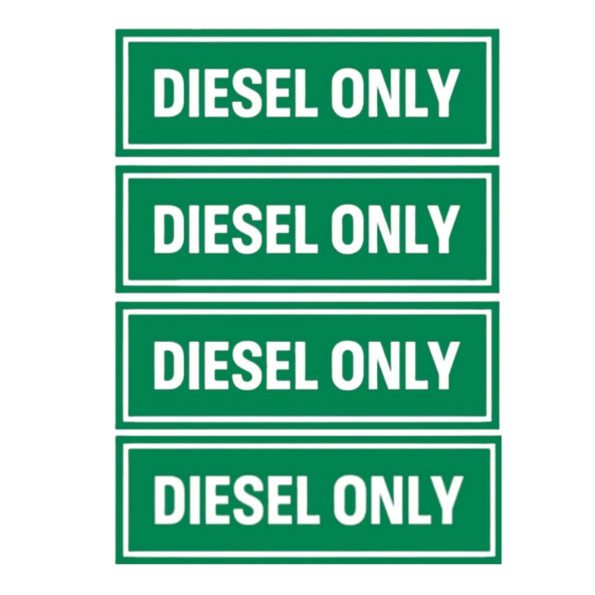 4 Pack Diesel Only Sticker for Fuel Containers (Boats)