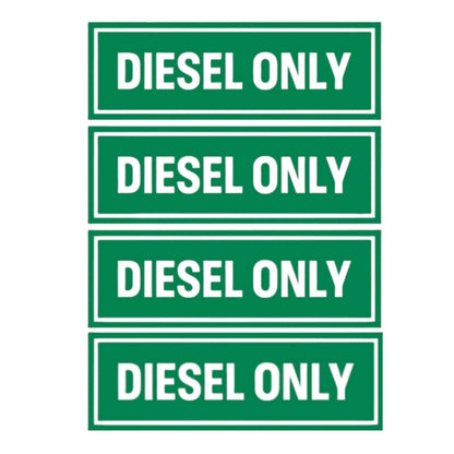 4 Pack Diesel Only Sticker for Fuel Containers (Boats)