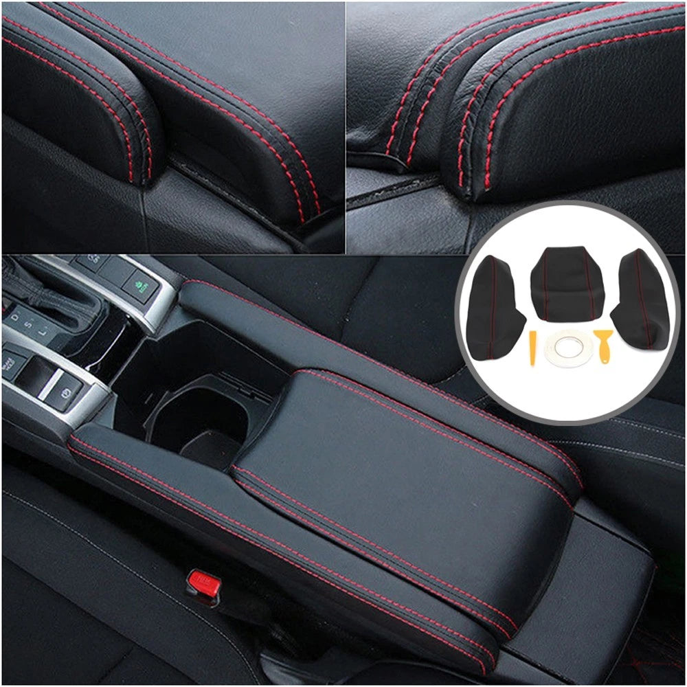 Leather Center Armrest Box Cover for Honda Civic (2016–2018)