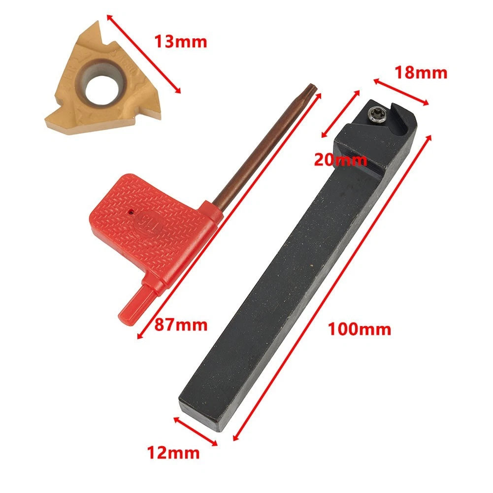 10 Pcs Turning Tool Holder Cemented Carbide Inserts 16ER AG60