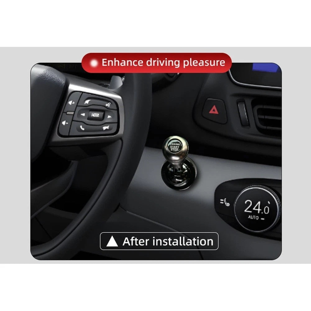 Alloy Push Start Button Cover for (Sporty Design)