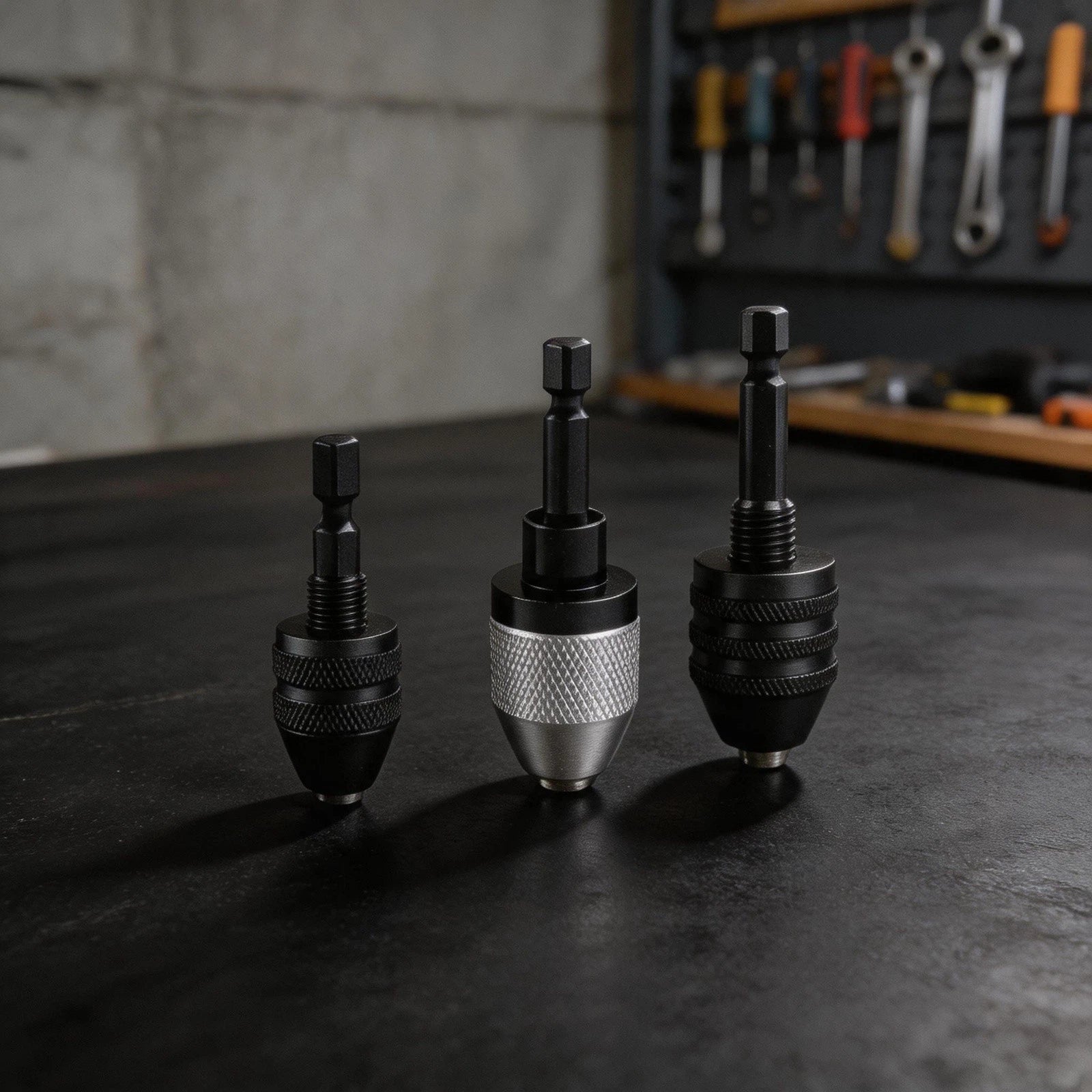 3pc Quick Change Drill Chuck Adapter for Angle Grinder (6-35mm)