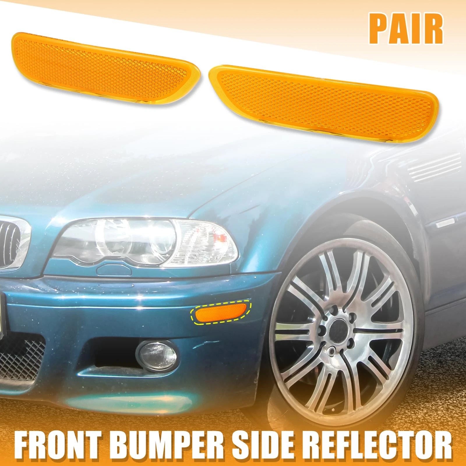 Front Bumper Reflector Side Marker Left for BMW 325Ci 330Ci 328Ci (2001–2005)