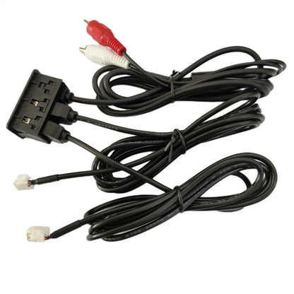 Dual USB + RCA Audio Input AUX Port Panel Interface for Car Navigation