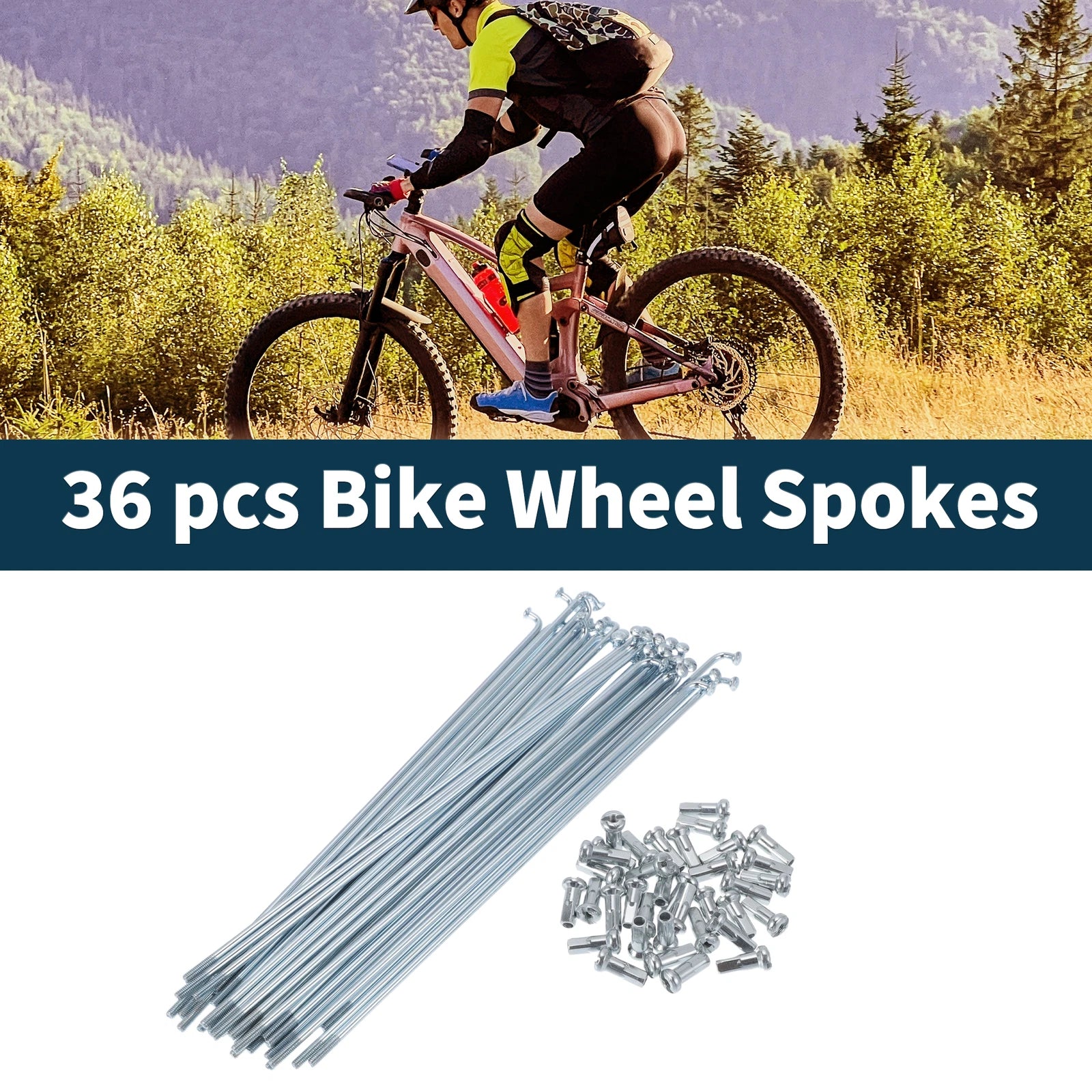 Bicycle Spokes Nipple Set 13G 45 Steel Galvanized for Universal (Universal)