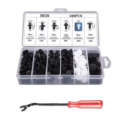 100PCS Automotive Fastener Clip Set for Door Panel Trim Clips