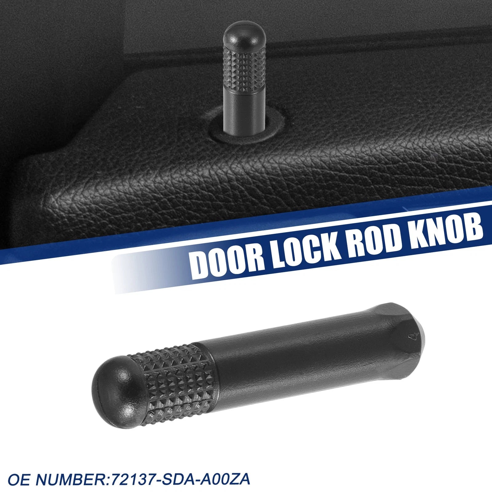Auto Door Lock Rod Knob Replacement Black for Honda Accord (2003–2007)
