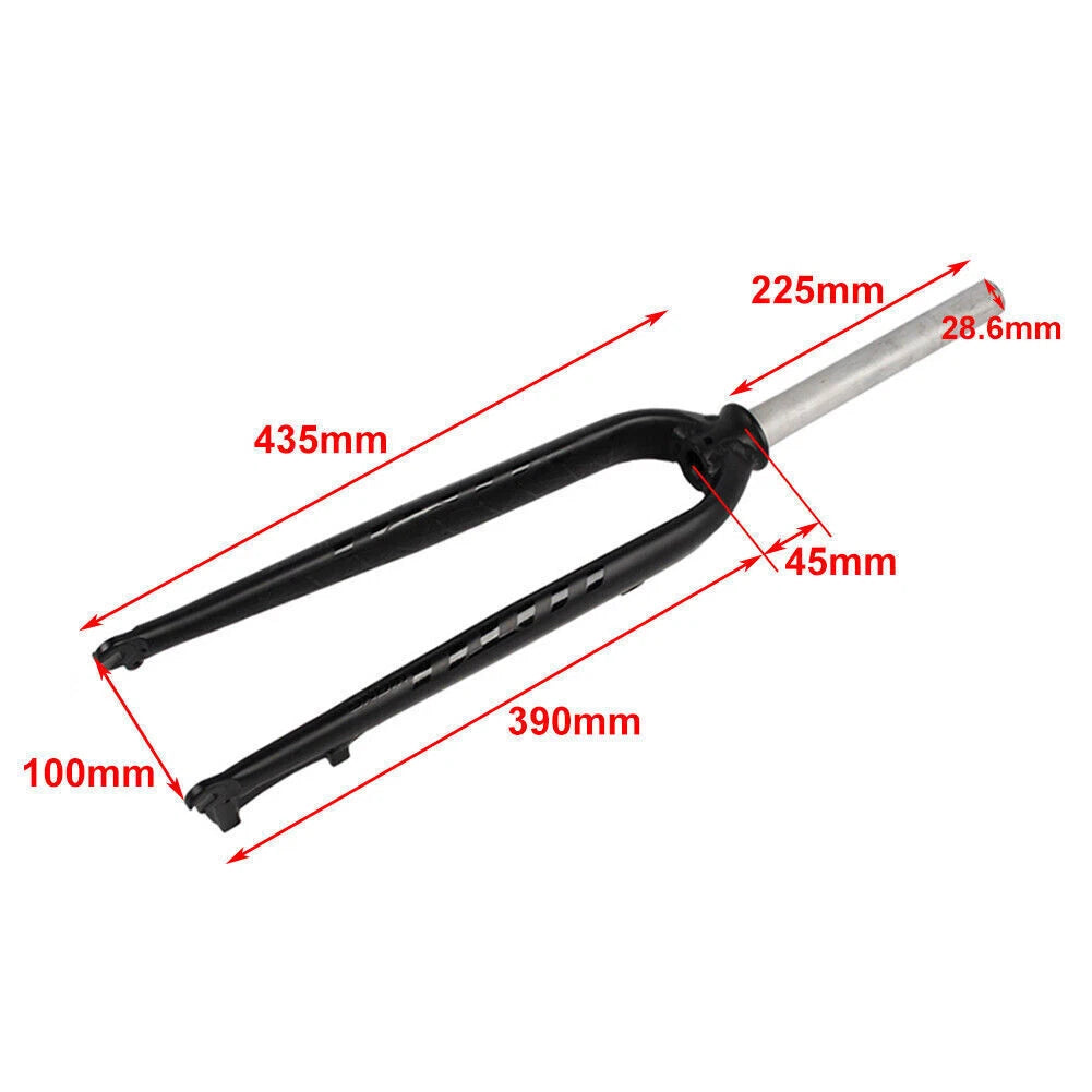 Rigid Fork for MTB Bicycle (1-1/8" Threadless, Disc Brake)