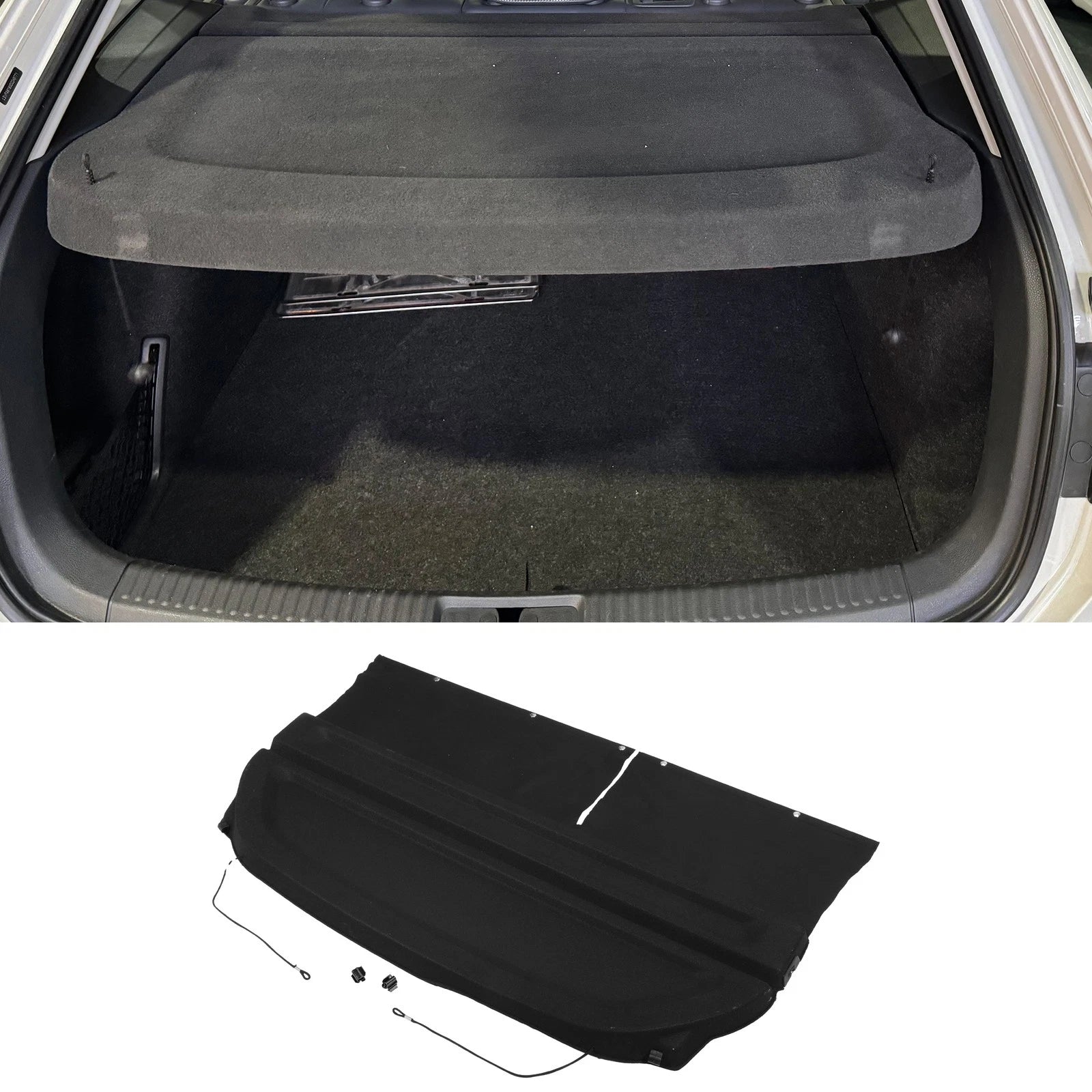 Rear Parcel Shelf Boot Load Cover for Honda Fit (2009–2011) Black
