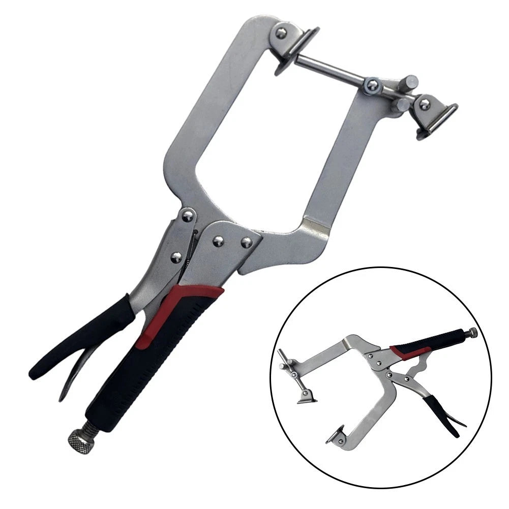 2X Adjustable Angle Pocket Hole Clamp Pliers 12 Inch with Trigger Lock