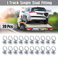 L Track Tie-Down Single Stud with Round Ring for Trailer Trucks (20-Pack)