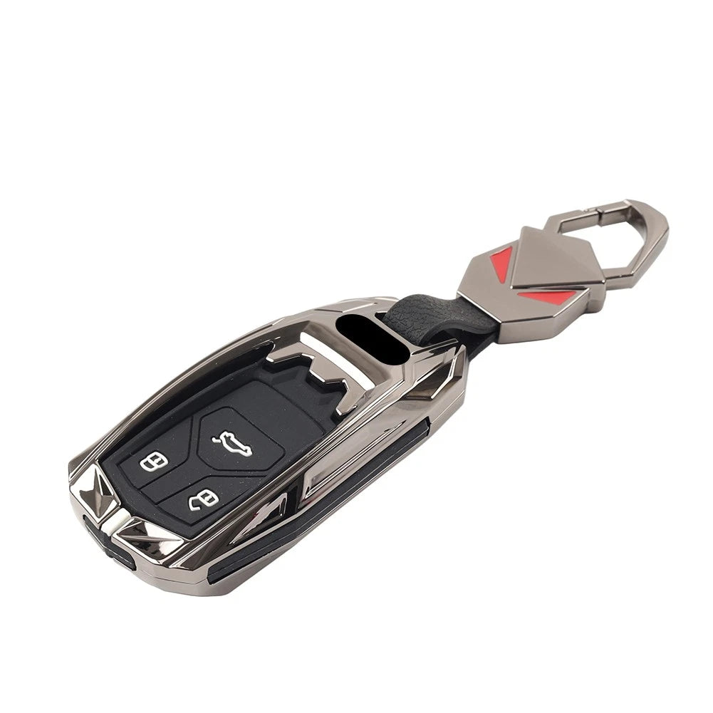 Smart Remote Keychain Cover for Audi A4 A5 S5 SQ5 Q5 Q7 TT (2000–2023) Black