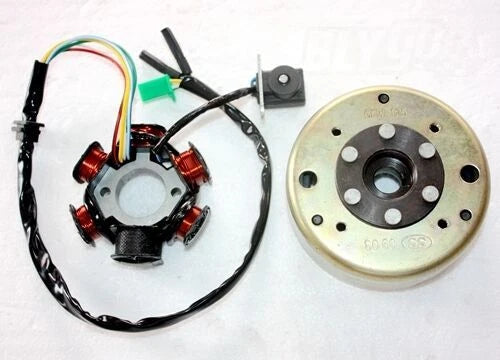 6 Pole Magneto Stator & Flywheel for GY6 125cc 150cc ATV Quad Scooter