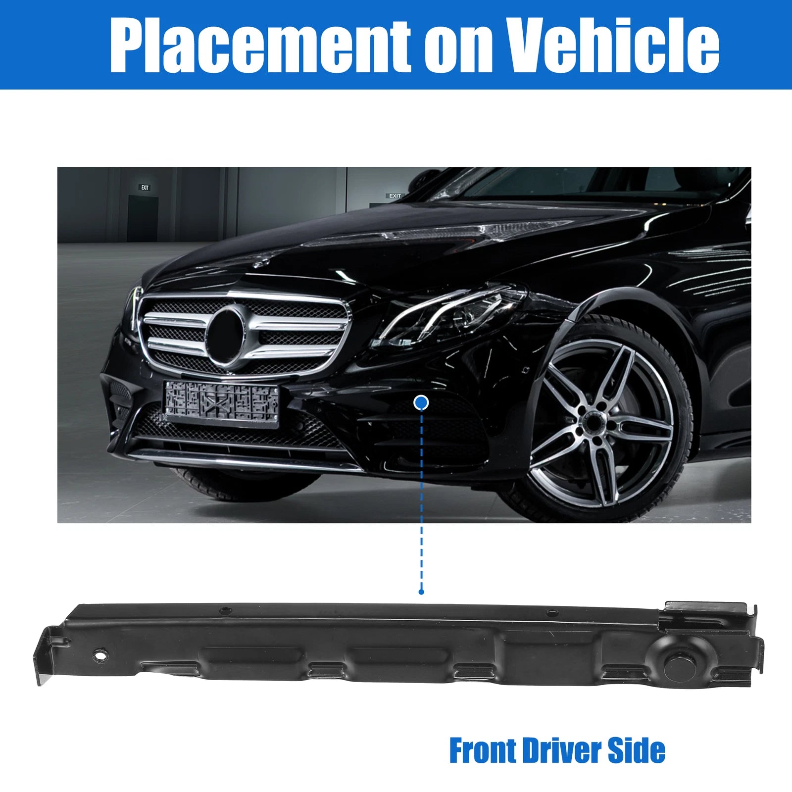 Front Right Upper Bumper Cover Inner Support Bracket for Mercedes Benz E320 (1996–1999)