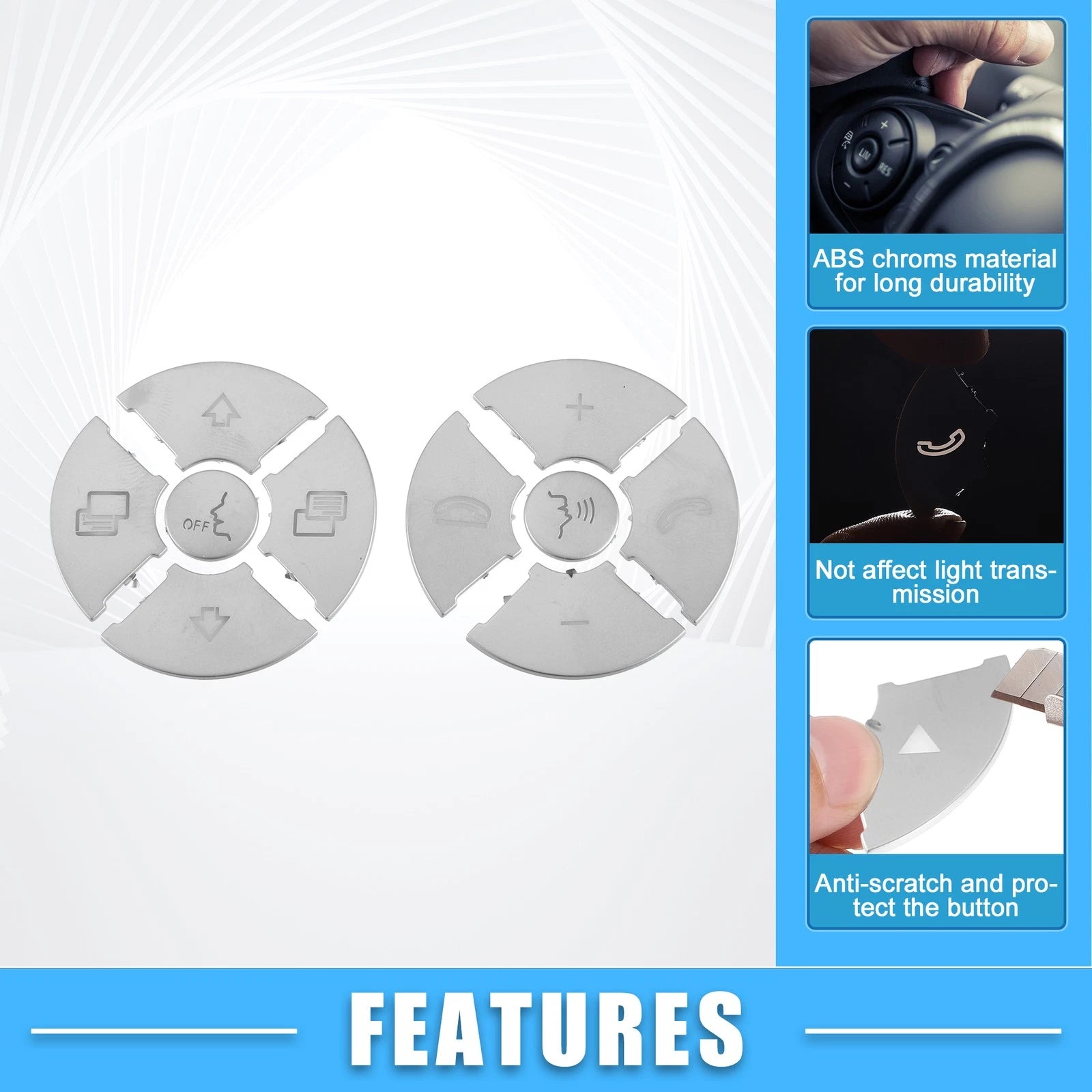 Steering Wheel Button Cover Kit for Mercedes-Benz R Class (2010–2013)