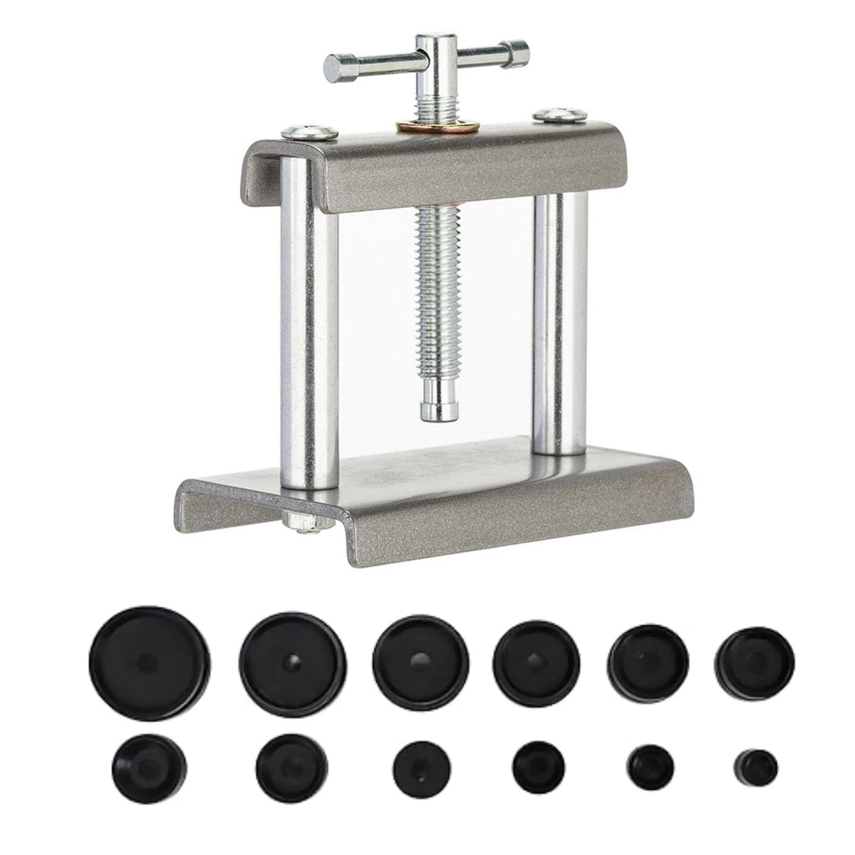 Watch Repair Press Tool for Back Case Covers (12 Interchangeable Molds)