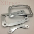 Chrome Laydown Curved License Plate Bracket for Harley Street Glide/Road Glide (2014–2023)