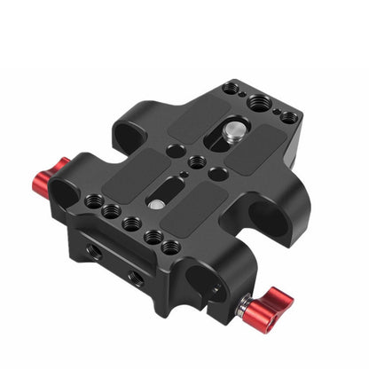 Camera Cage Tripod Baseplate with Dual 15mm Rod Rail Clamp (Universal)