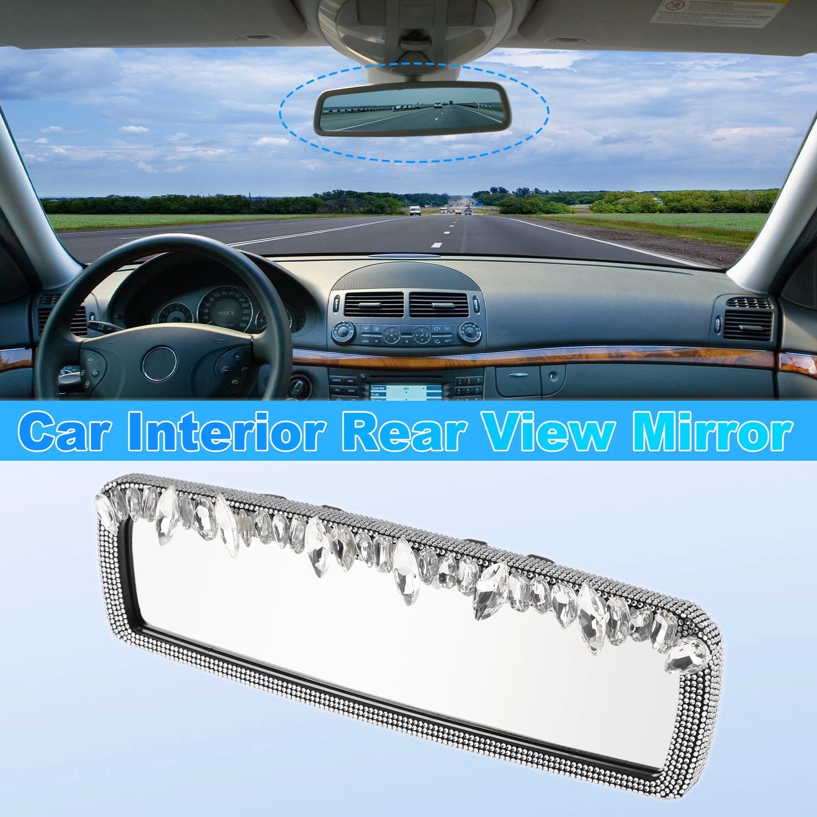 Interior Rearview Mirror Back Clip for - 10.94x2.95"