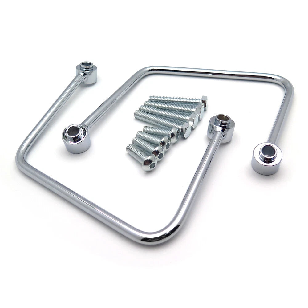 Chrome Throw-over Saddlebag Support Brackets for Harley FLSL FXBB (2018–2021)